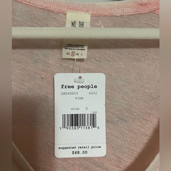 Free People Pink Long Sleeve - Picture 2 of 3